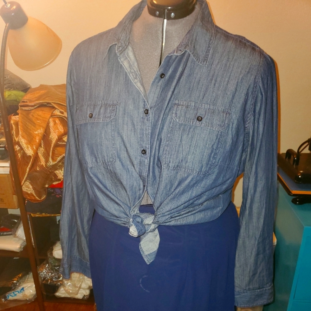 St John's Bay Denim Shirt 3x